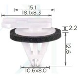 Клипса Заднего Крыла Opel Antara GM - 13443 - 11611375, 2073024