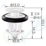 Клипса Двери для Toyota Peugeot - 12129 - 1612455780, 67773-0E020 Клипса Двери для Toyota Peugeot - 12129 - 1612455780, 67773-0E020